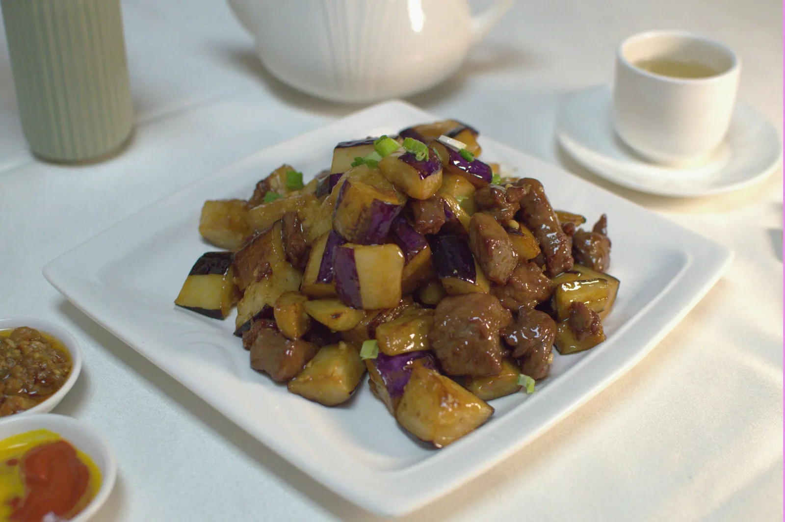 頭抽茄子牛柳粒