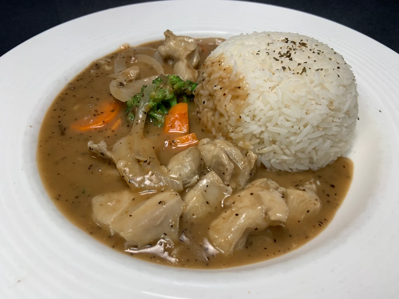 Black Pepper Sauce Delight: Beef or Chicken