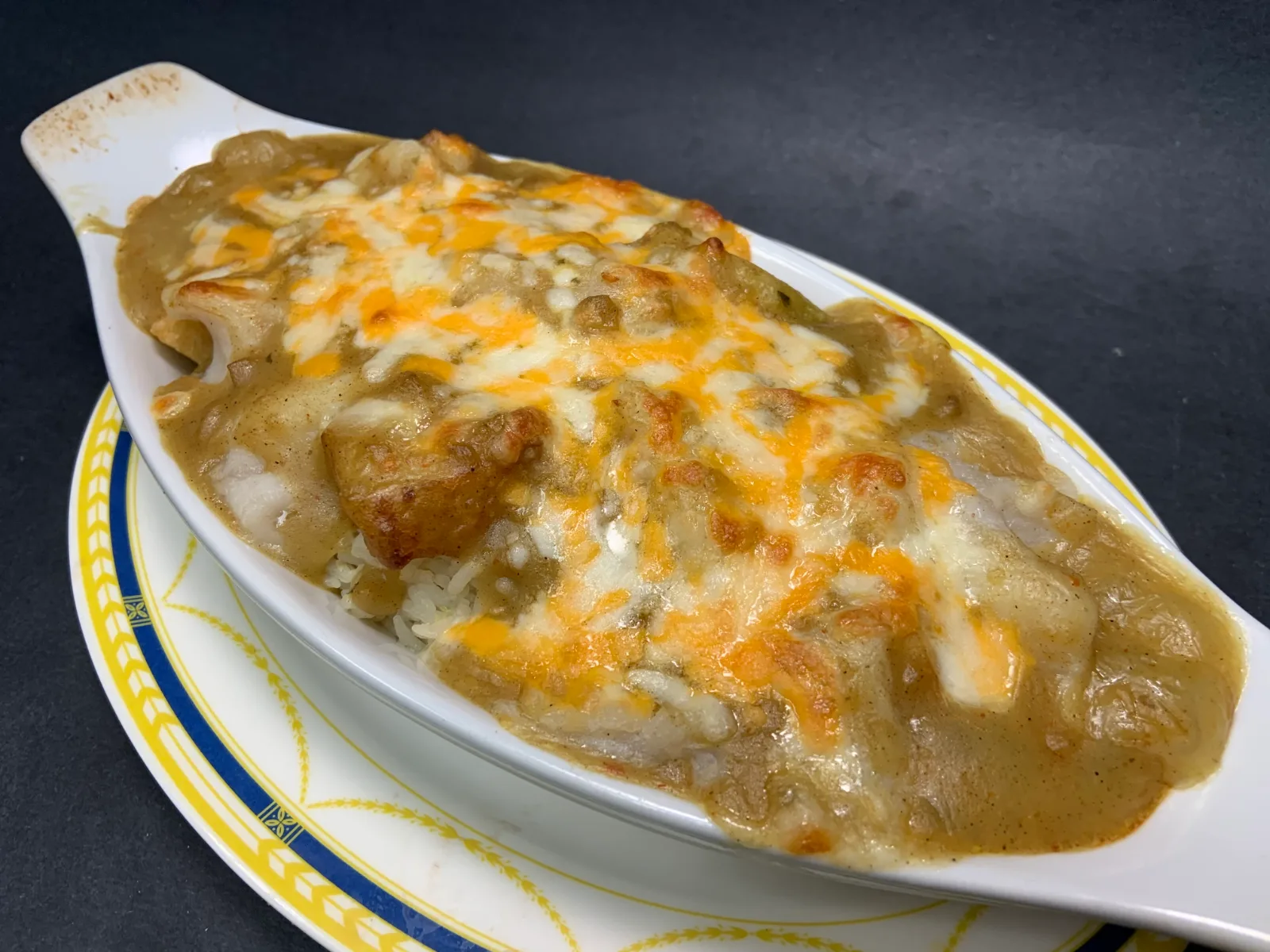 Cheesy Baked Fish in Curry Sauce