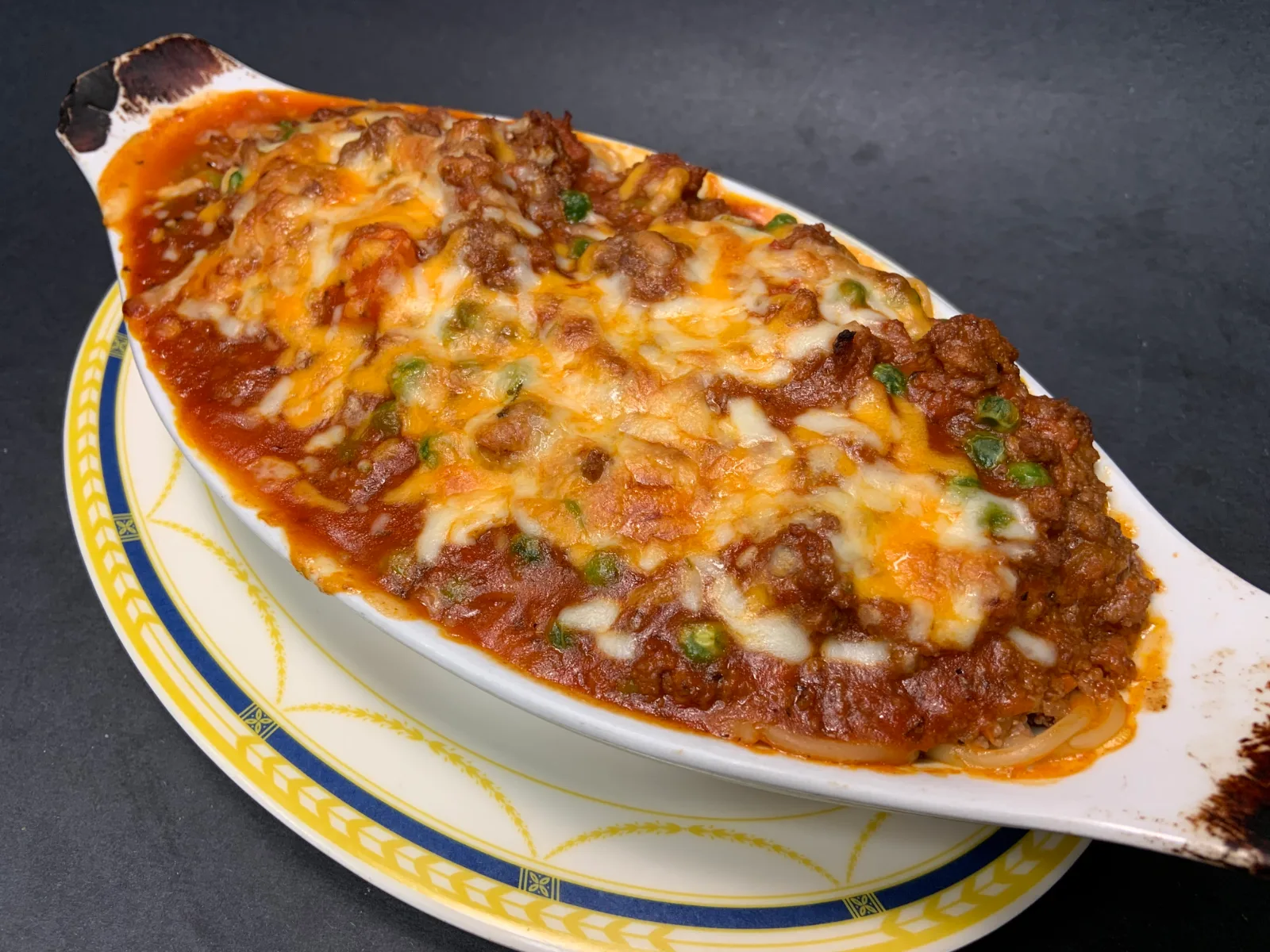 Cheesy Baked Spaghetti Bolognese