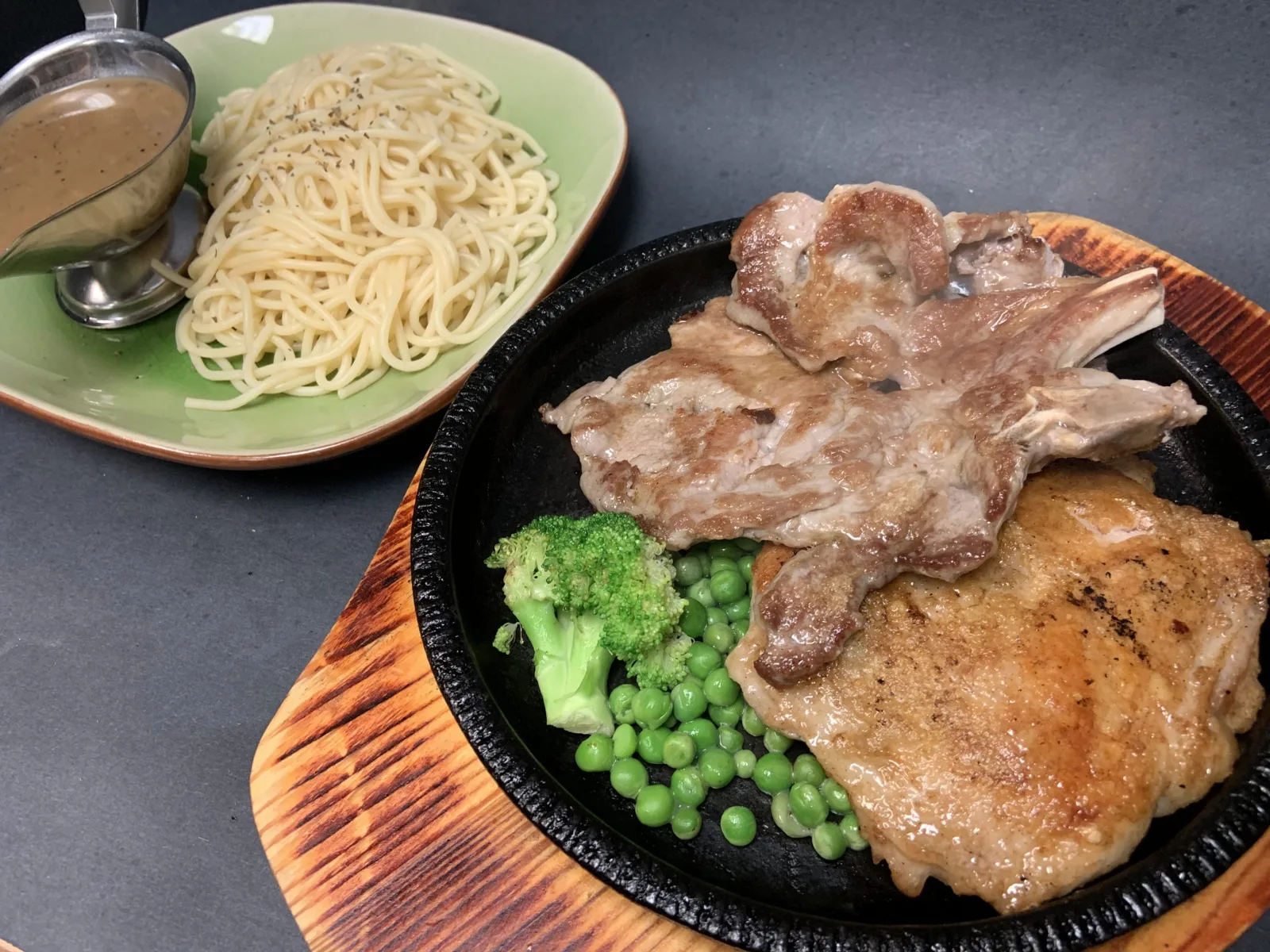 Chicken & Pork Chop Steak Combo