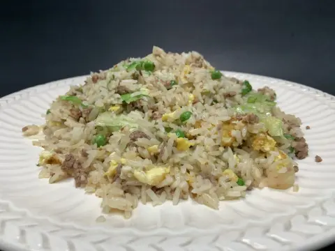 Minced Beef Fried Rice with Savoury Dried Shrimp Sauce / 蝦醬牛崧炒飯