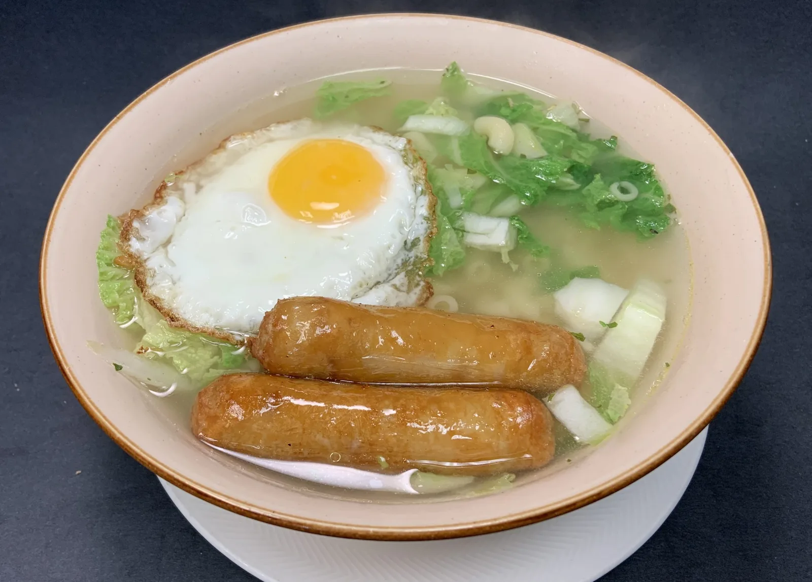 Sausage & Egg Noodle Soup