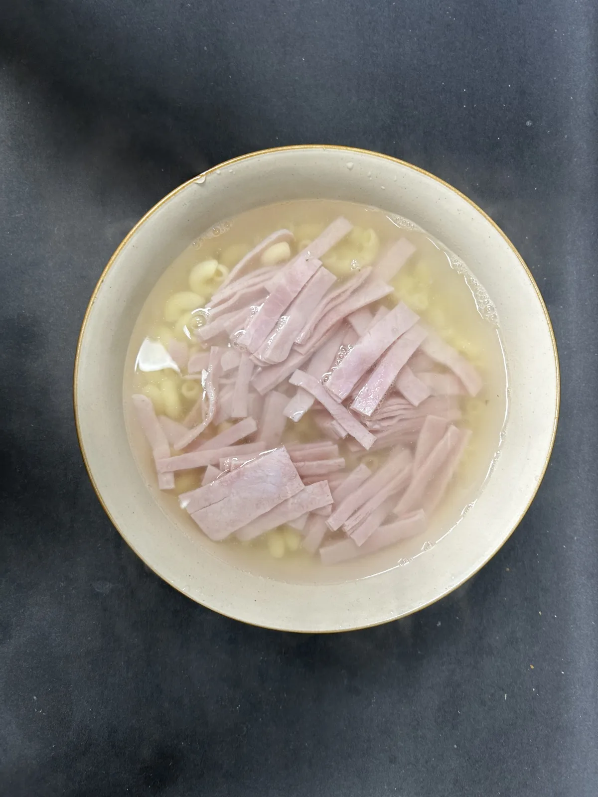 Shredded Ham Noodle Soup