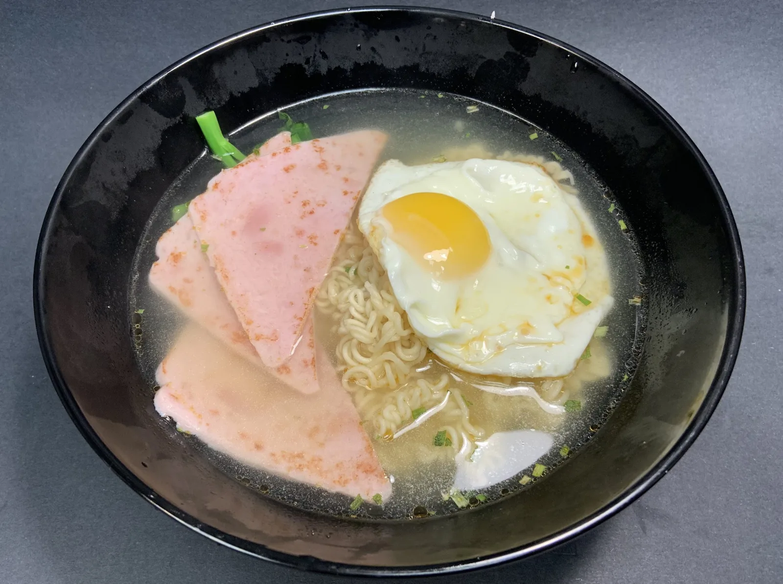 Sliced Ham & Egg Noodle Soup